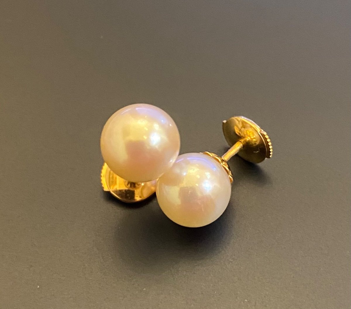 Paire De Boucles d'Oreilles Or Et Perles De Culture-photo-4