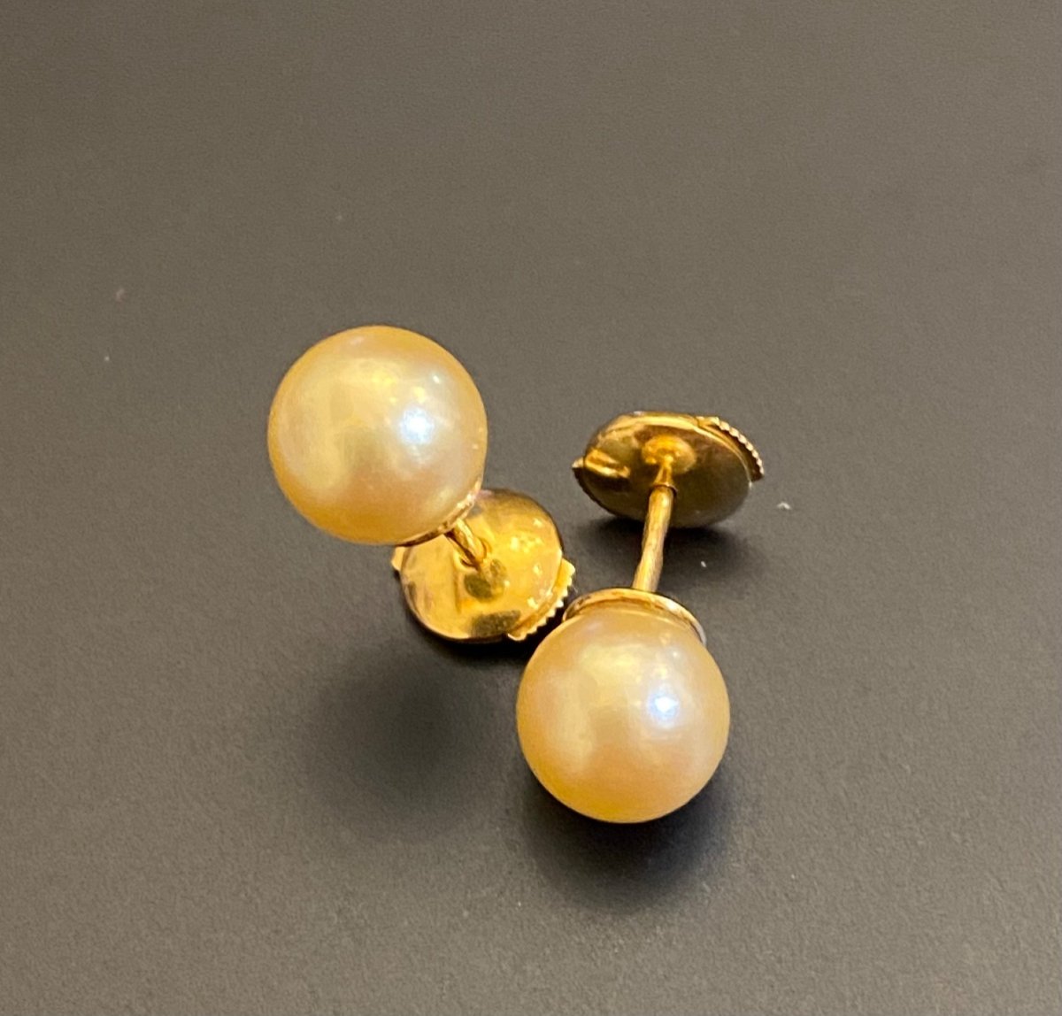 Paire De Boucles d'Oreilles Or Et Perles De Culture -photo-3