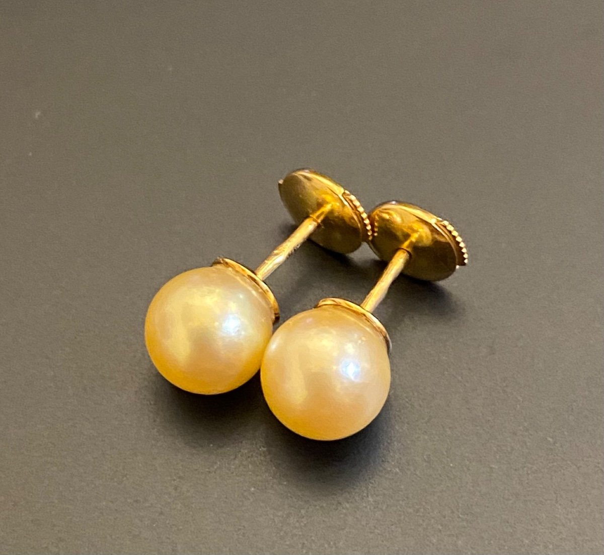 Paire De Boucles d'Oreilles Or Et Perles De Culture -photo-4