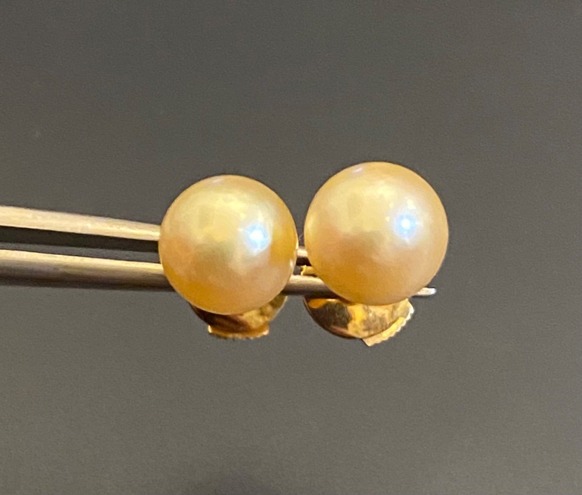 Paire De Boucles d'Oreilles Or Et Perles De Culture -photo-2