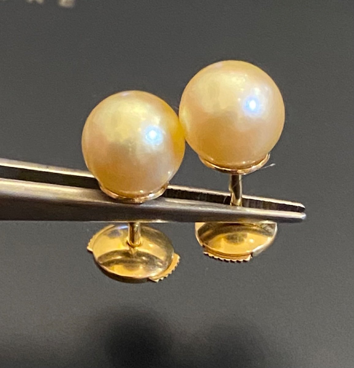 Paire De Boucles d'Oreilles Or Et Perles De Culture -photo-8