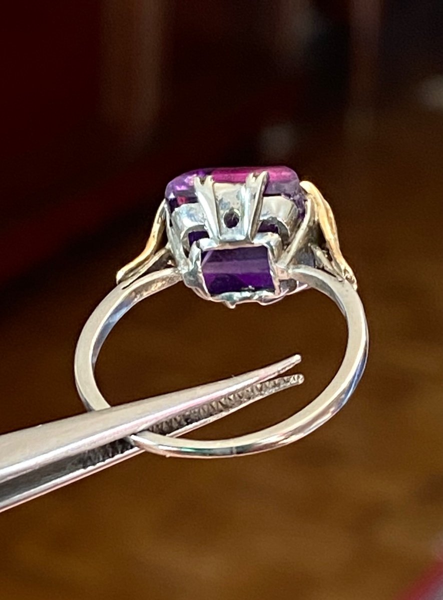 Beautiful Old Gold And Amethyst Ring-photo-1