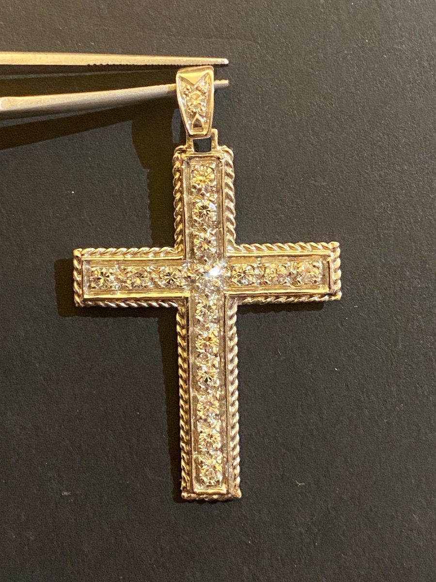 Old Cross In Gold And Diamonds-photo-3