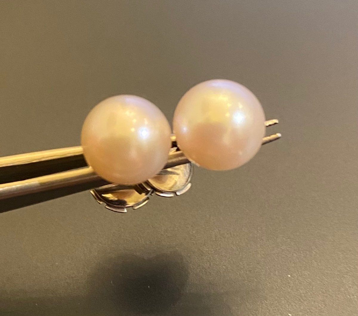 Paire De Boucles d'Oreilles Or Et Perles De Culture ( Japon)-photo-3