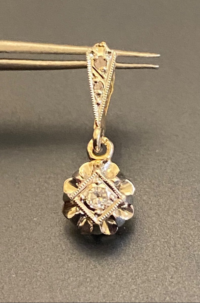 Pendentif Or, Platine Et Diamants-photo-4