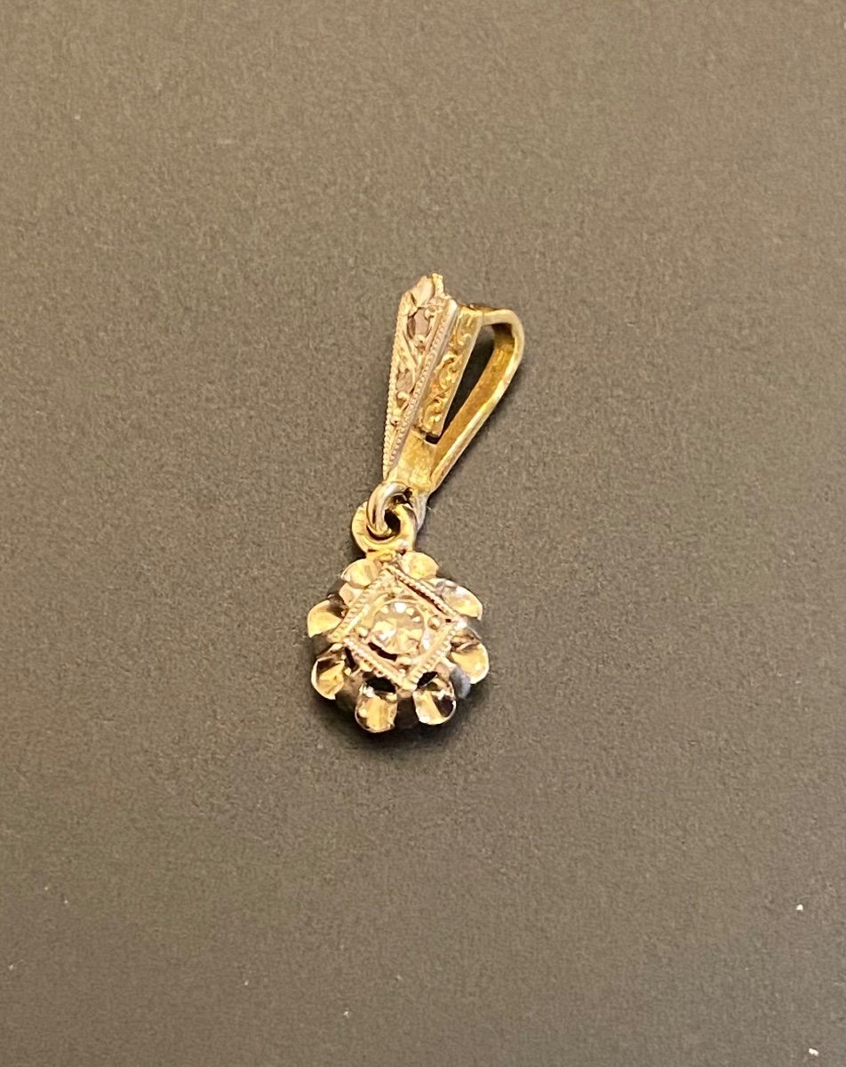 Pendentif Or, Platine Et Diamants-photo-2