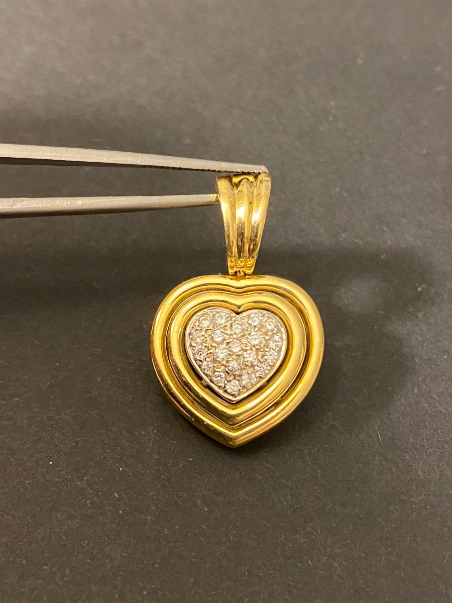 Pendentif Cœur En Or Et Diamants-photo-4