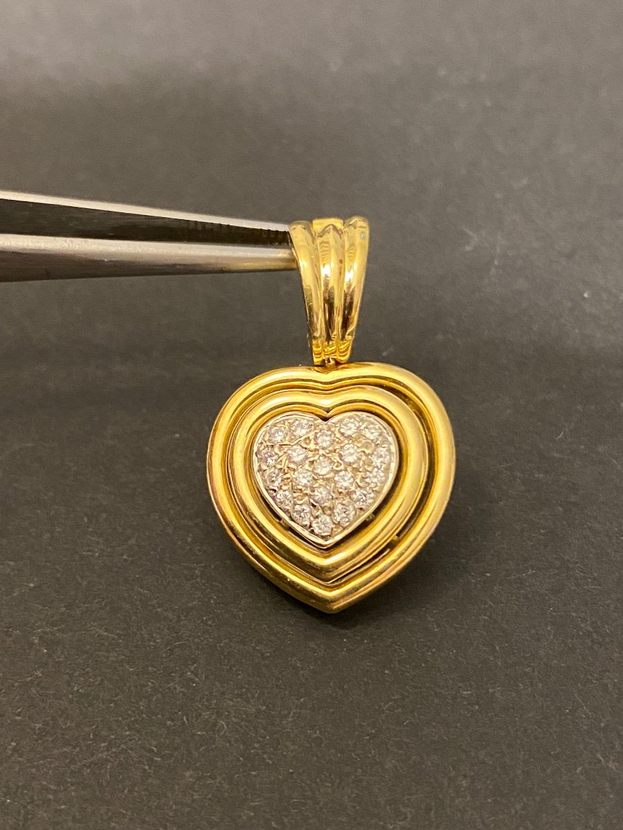 Pendentif Cœur En Or Et Diamants-photo-8