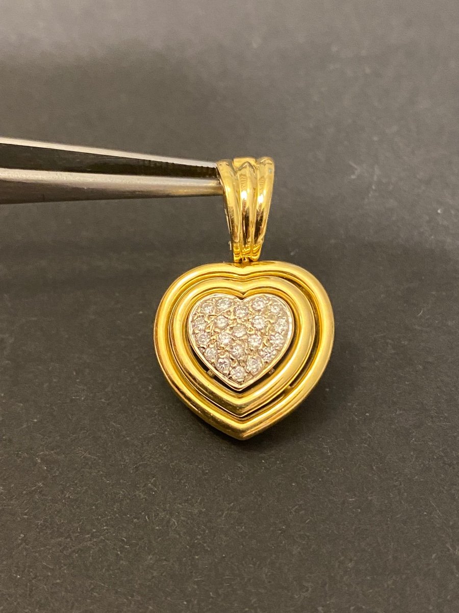 Pendentif Cœur En Or Et Diamants