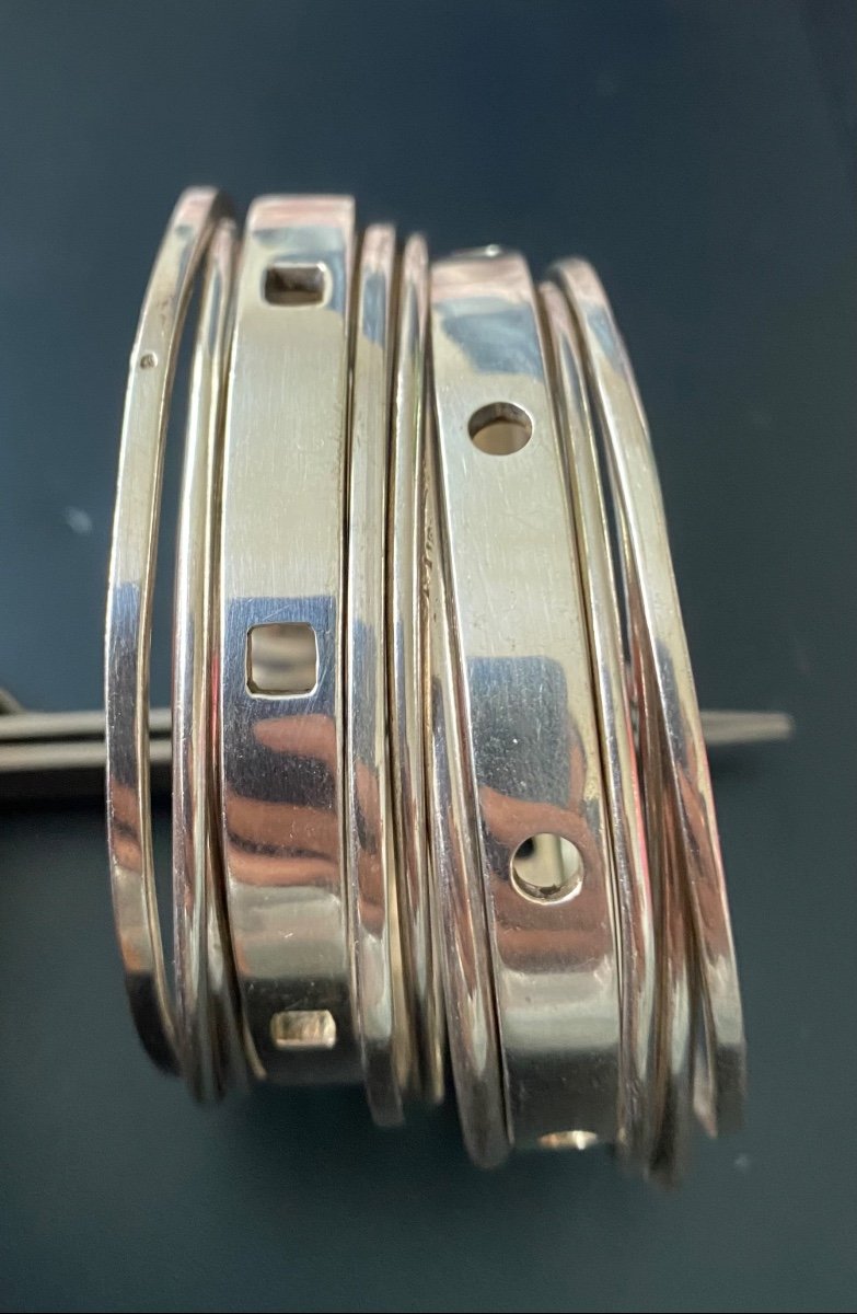Silver Bracelet Composed Of 11 Elements-photo-2