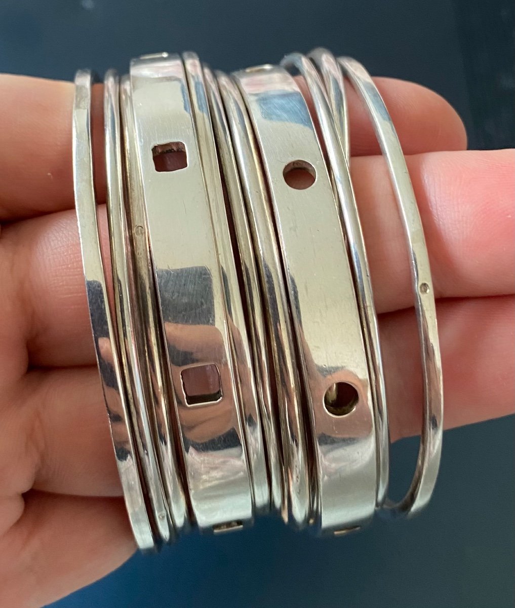 Silver Bracelet Composed Of 11 Elements-photo-3