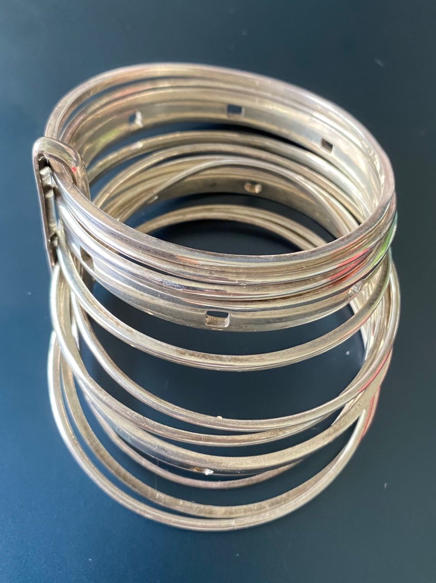 Silver Bracelet Composed Of 11 Elements-photo-3