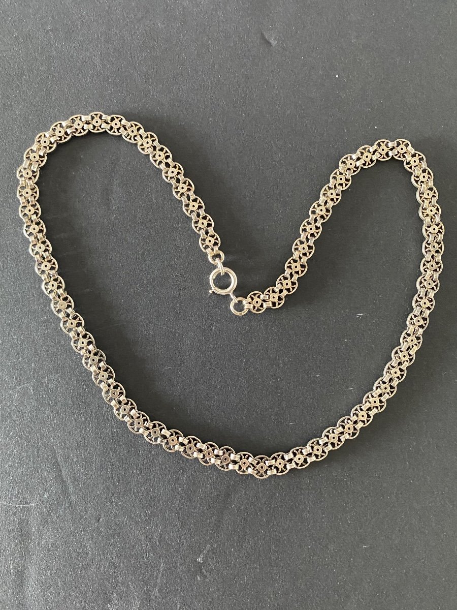 Old 800/1000 Silver Necklace-photo-2