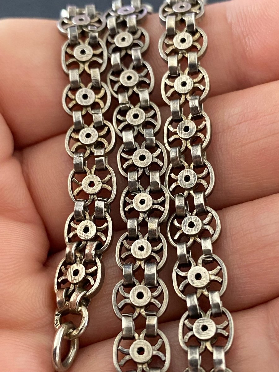 Old 800/1000 Silver Necklace-photo-3