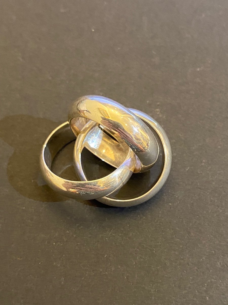 Bague Trois Anneaux En Argent-photo-2