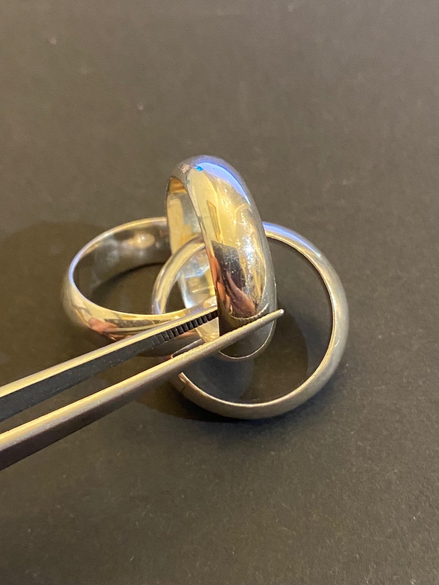 Bague Trois Anneaux En Argent-photo-3
