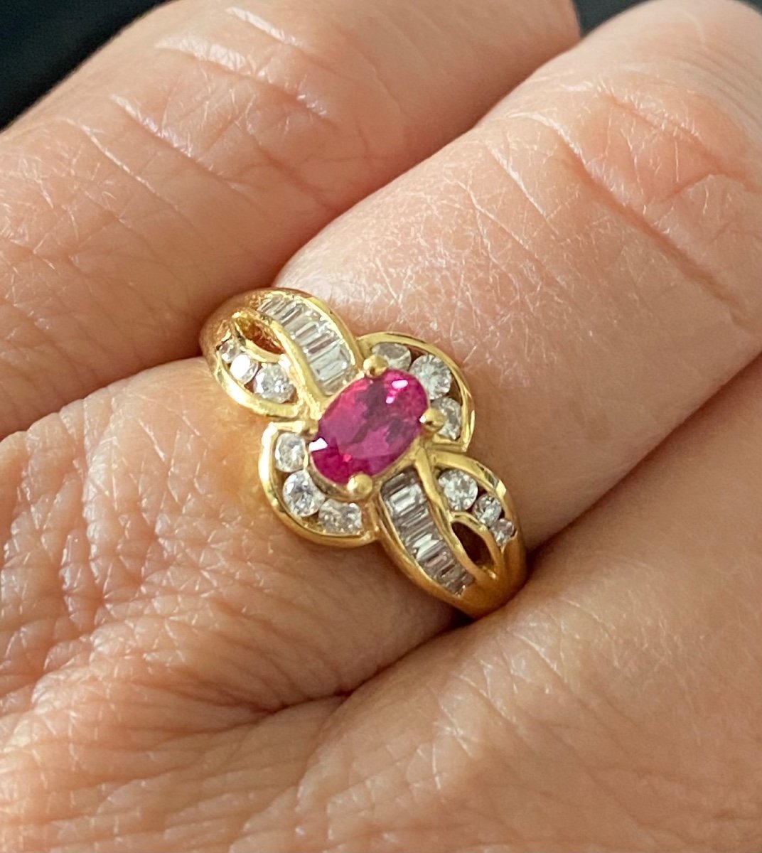 Bague En Or , Rubis Et Diamants-photo-1