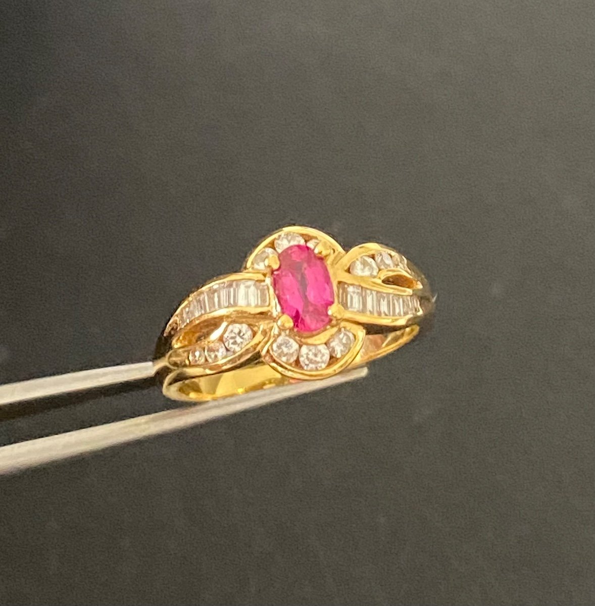 Bague En Or , Rubis Et Diamants-photo-8