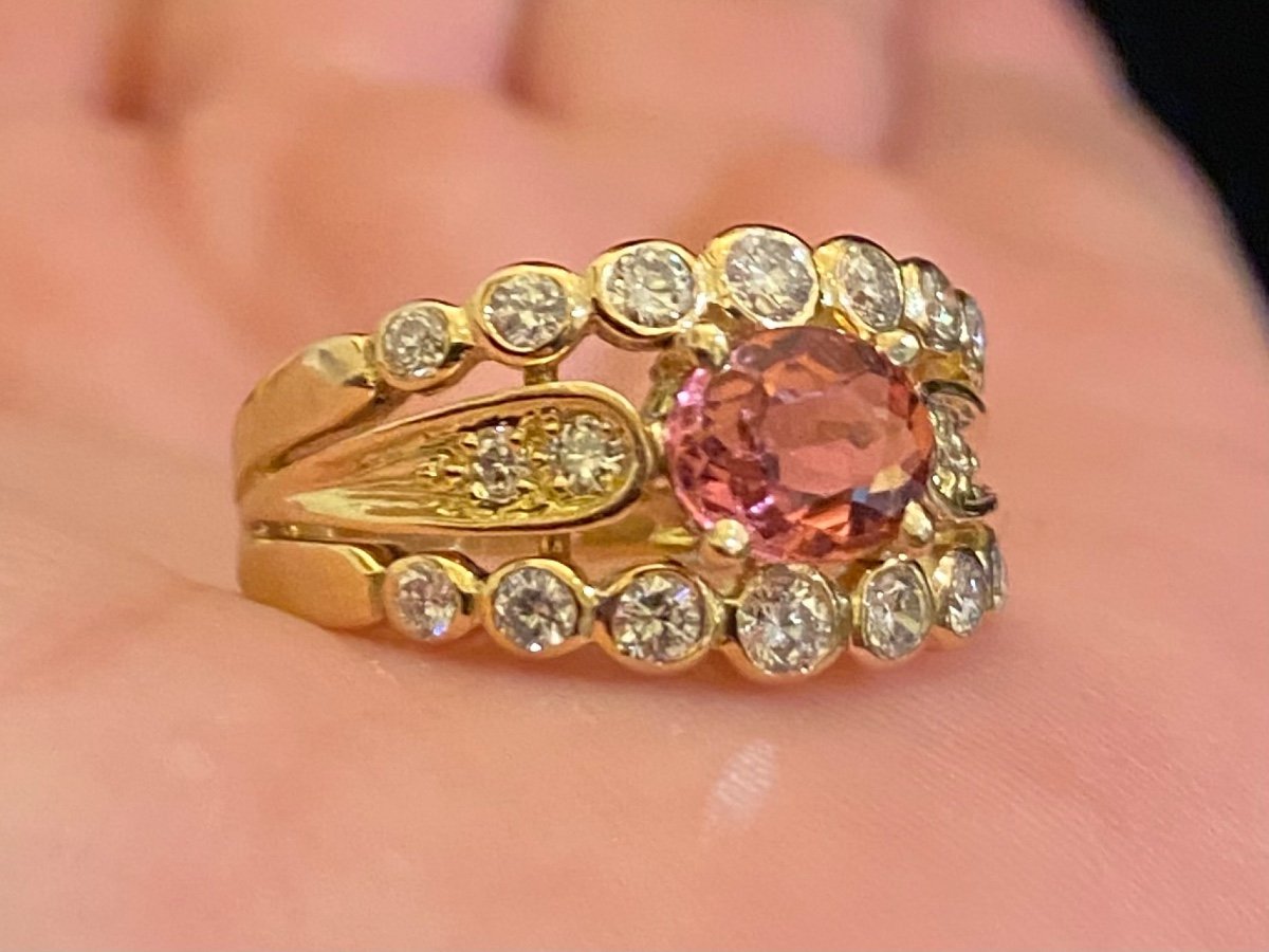 Gold, Tourmaline And Diamond Ring-photo-2