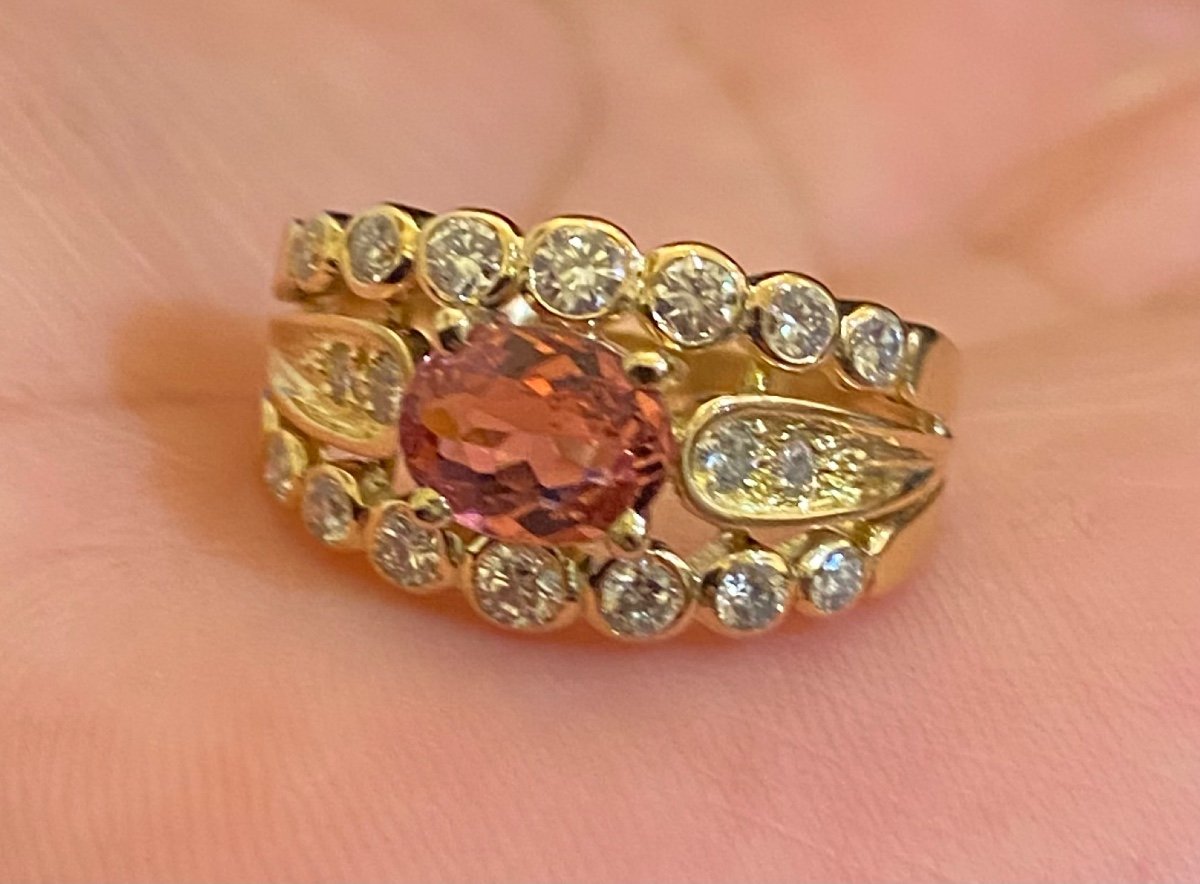 Gold, Tourmaline And Diamond Ring-photo-3