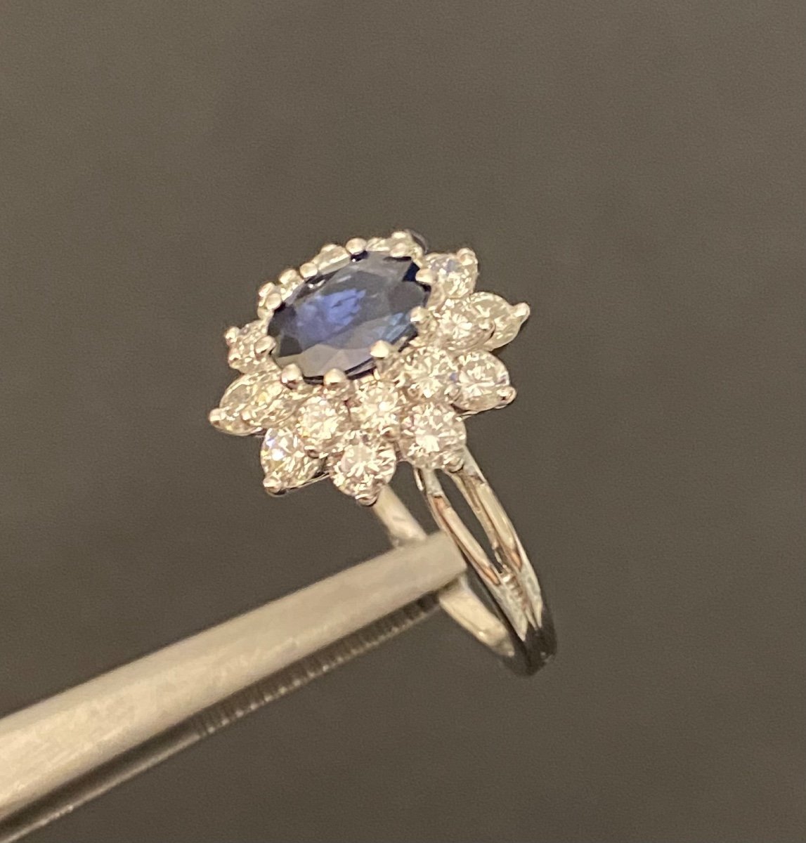 Gold, Sapphire And Diamond Ring -photo-4