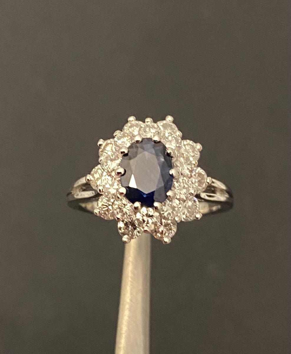 Gold, Sapphire And Diamond Ring -photo-6