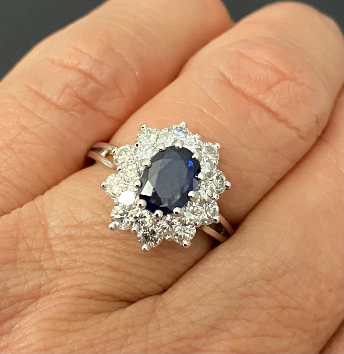 Gold, Sapphire And Diamond Ring -photo-8