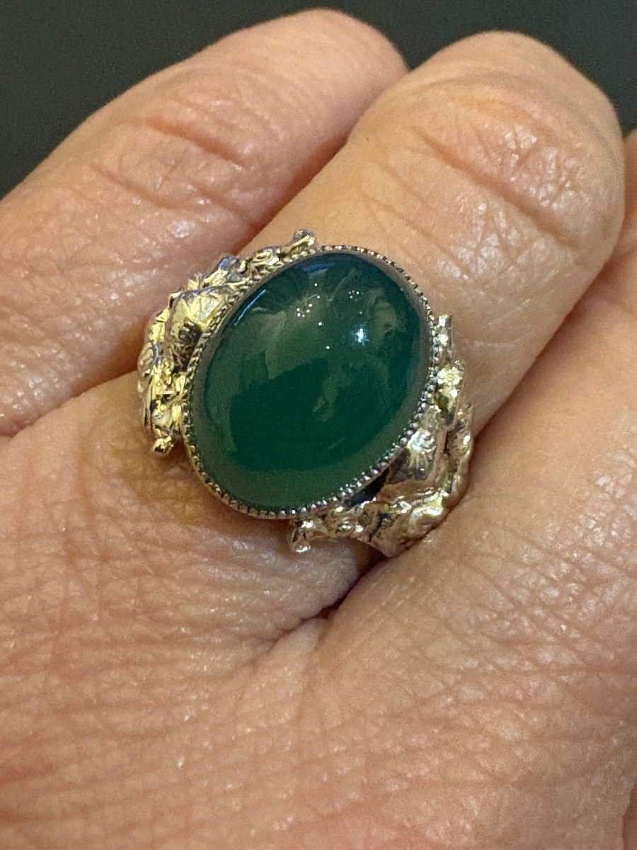 Bague En Argent Et Agate-photo-2