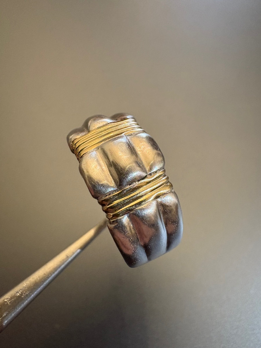 Vintage: Bague argent 925/1000 eme et or jaune 750/1000 eme-photo-3