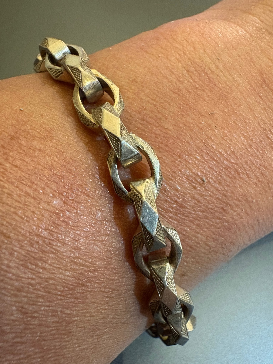 Art Deco: bracelet argent 800/1000 eme.