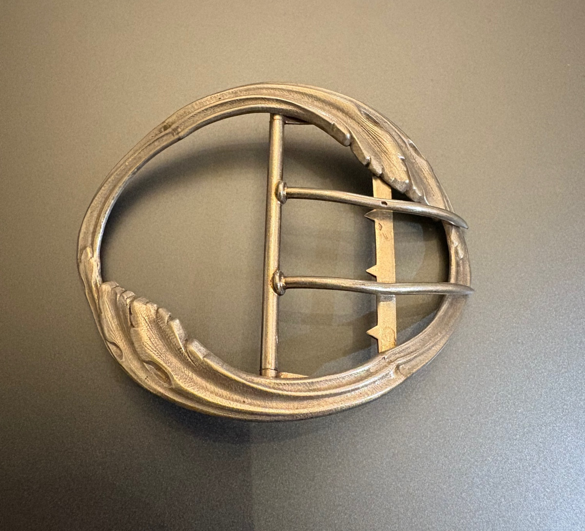 Art Nouveau: Silver Belt Buckle (800/1000).