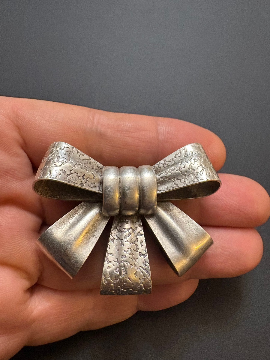 Art Nouveau: Broche en argent-photo-2