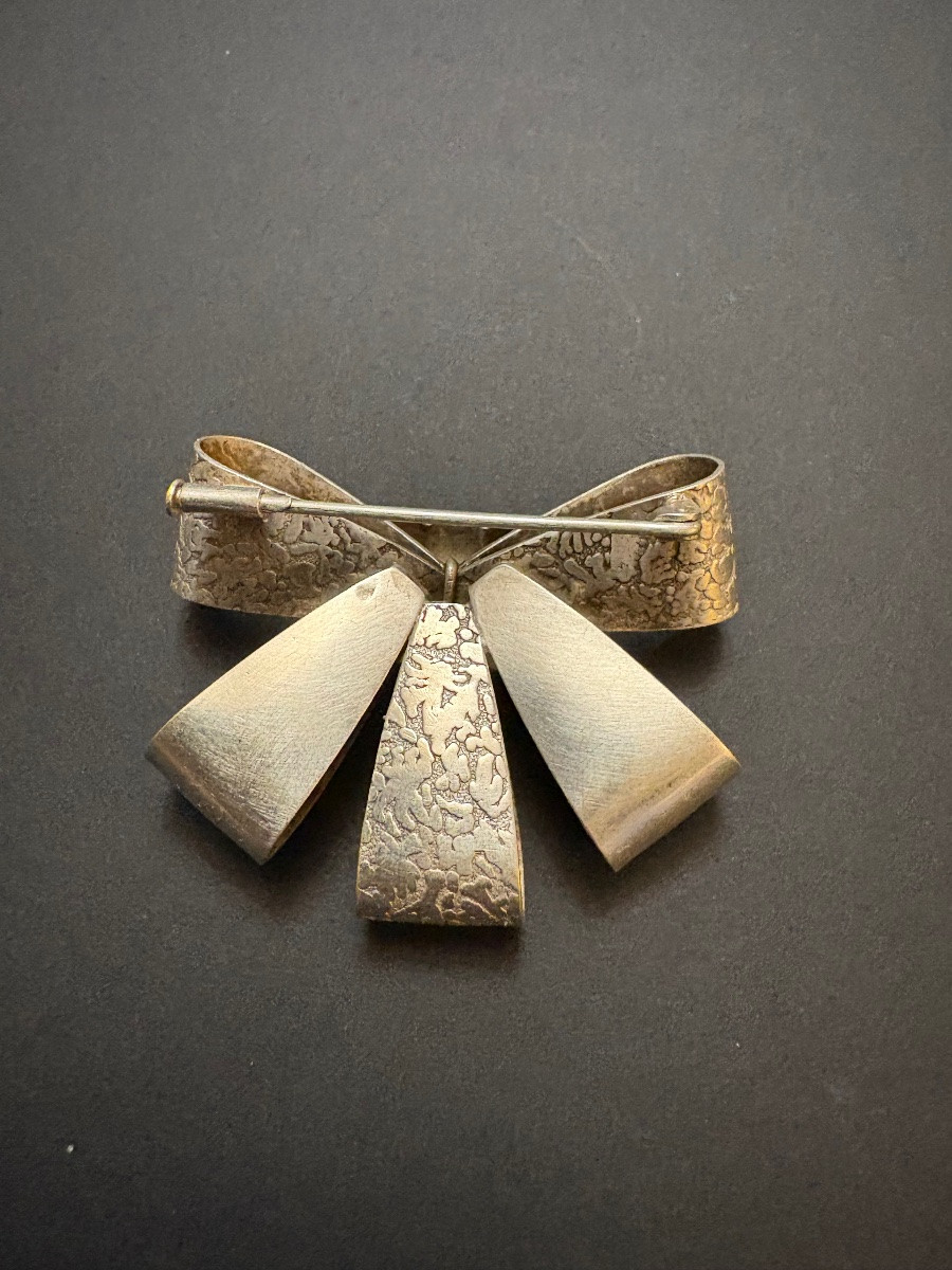 Art Nouveau: Broche en argent-photo-3