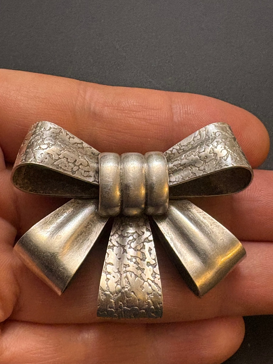 Art Nouveau: Broche en argent-photo-2