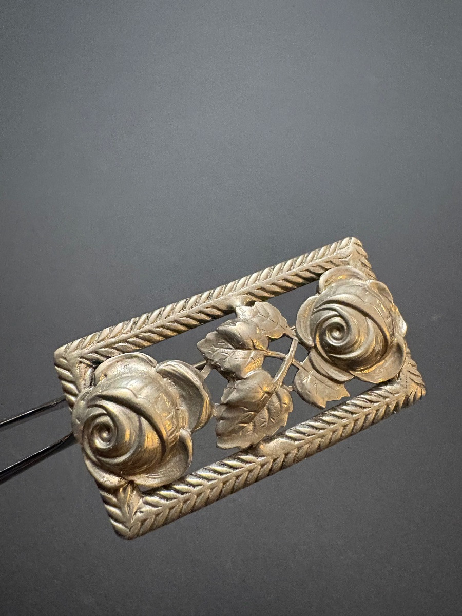 Art Nouveau: Broche argent-photo-1