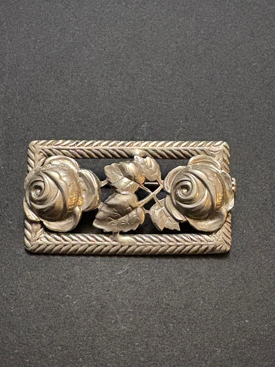 Art Nouveau: Broche argent-photo-2