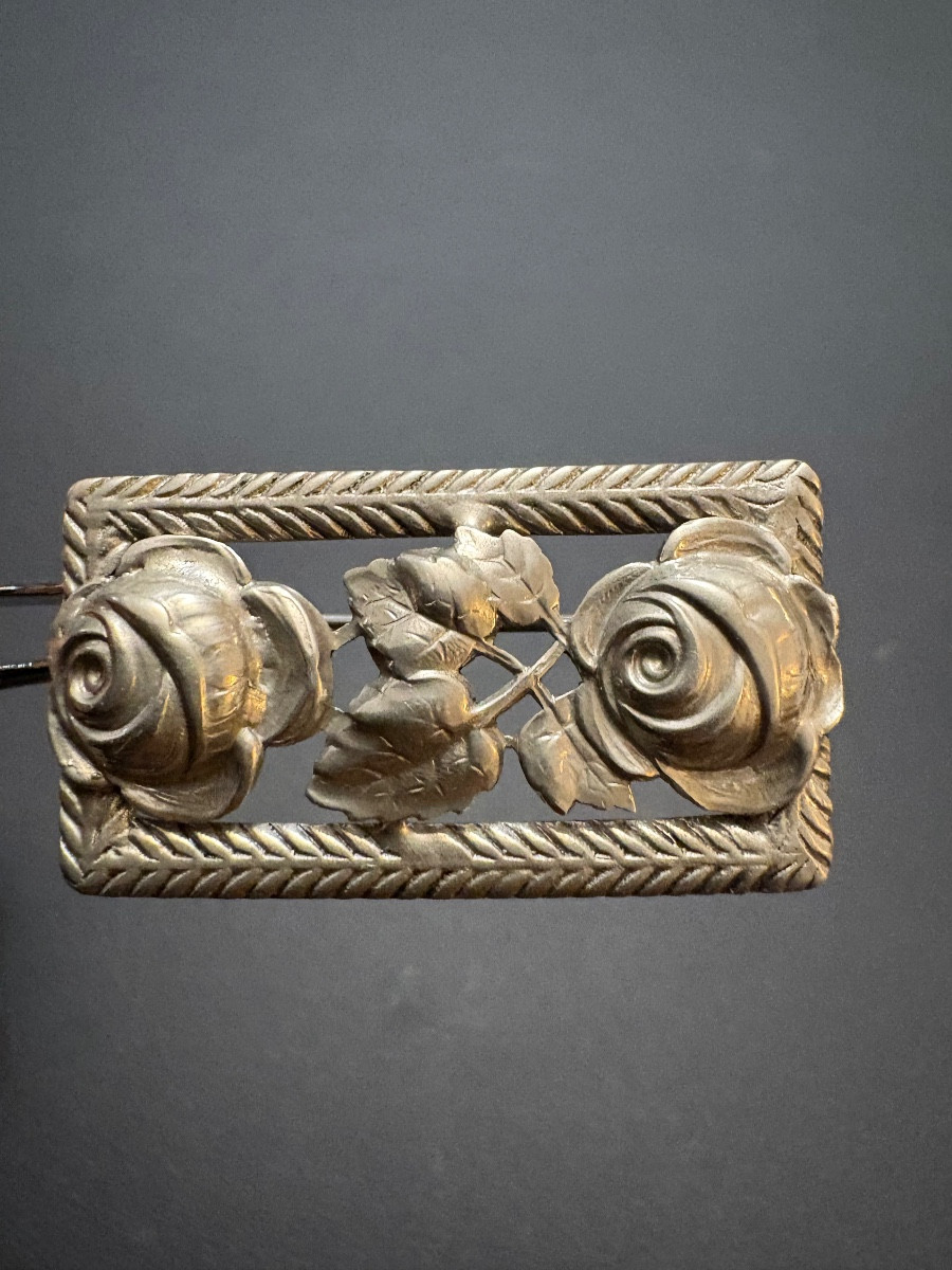 Art Nouveau: Broche argent