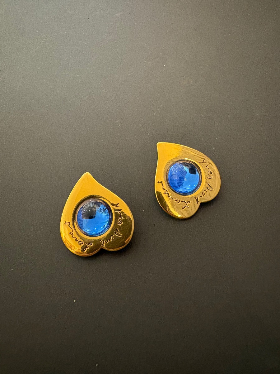 YVES SAINT LAURENT . Clips d'oreilles vintage-photo-2