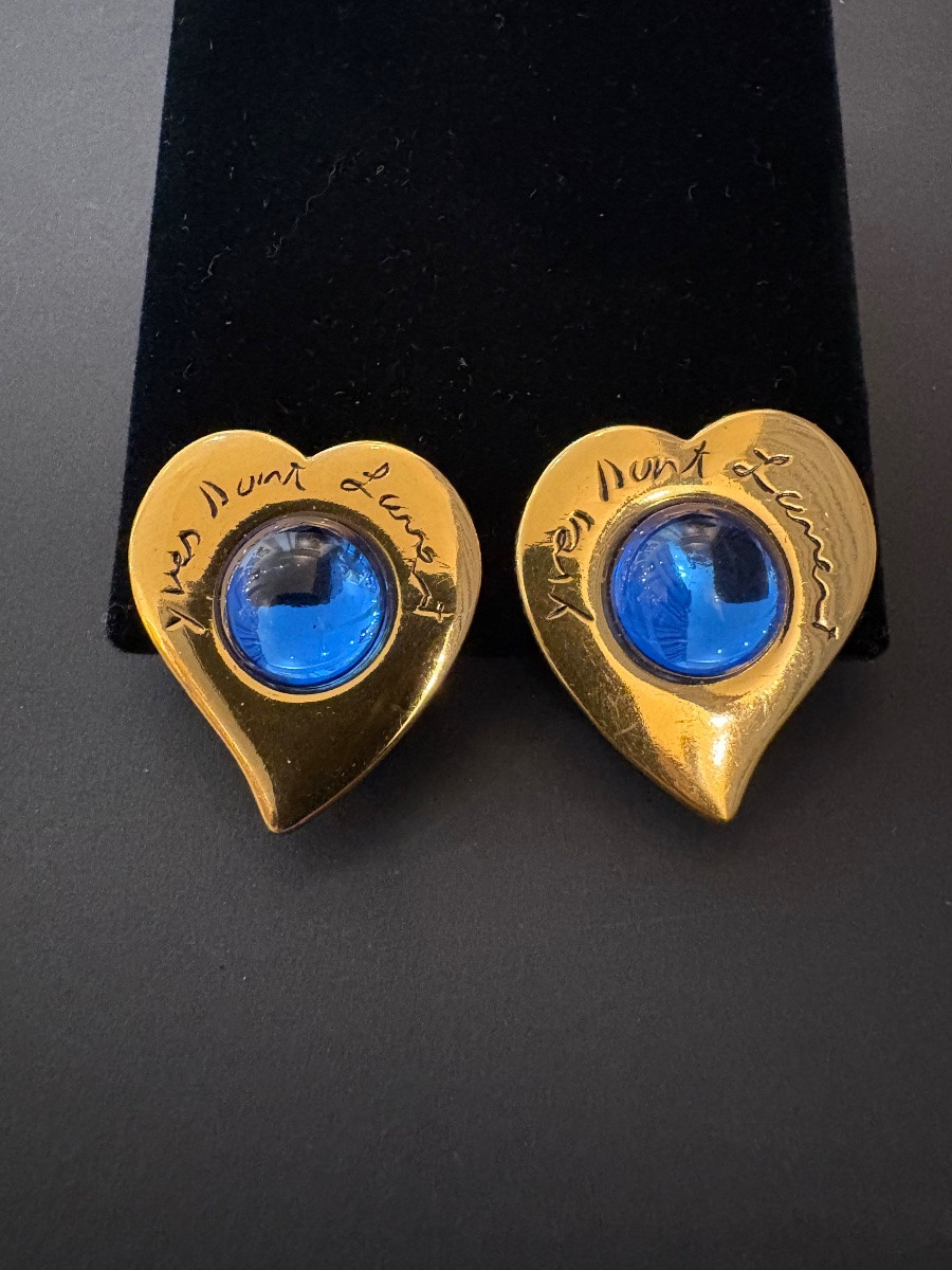 YVES SAINT LAURENT . Clips d'oreilles vintage-photo-3
