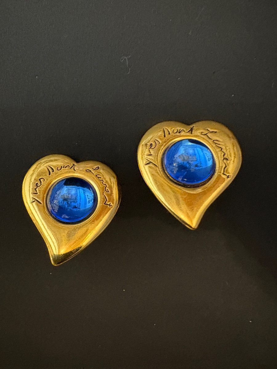 YVES SAINT LAURENT . Clips d'oreilles vintage