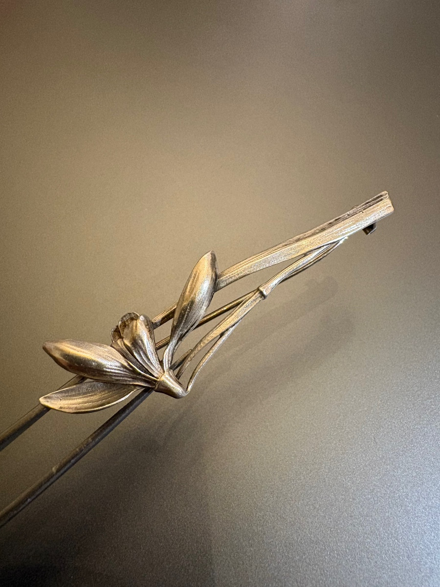 Henri MIAULT. Broche en argent. Art Nouveau.