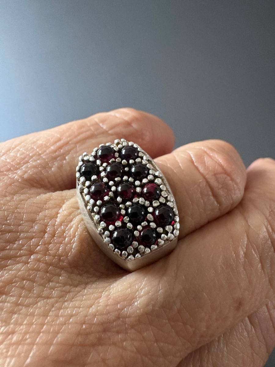 Vintage: Bague en argent 925/1000'rme et grentas-photo-3