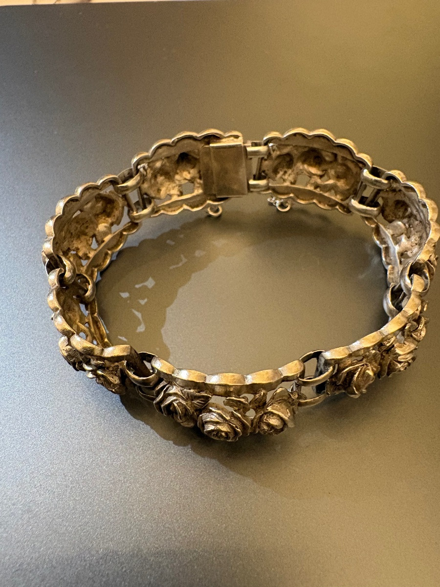 Circa 1950: Bracelet In Silver Min 800/1000 Eme.-photo-2
