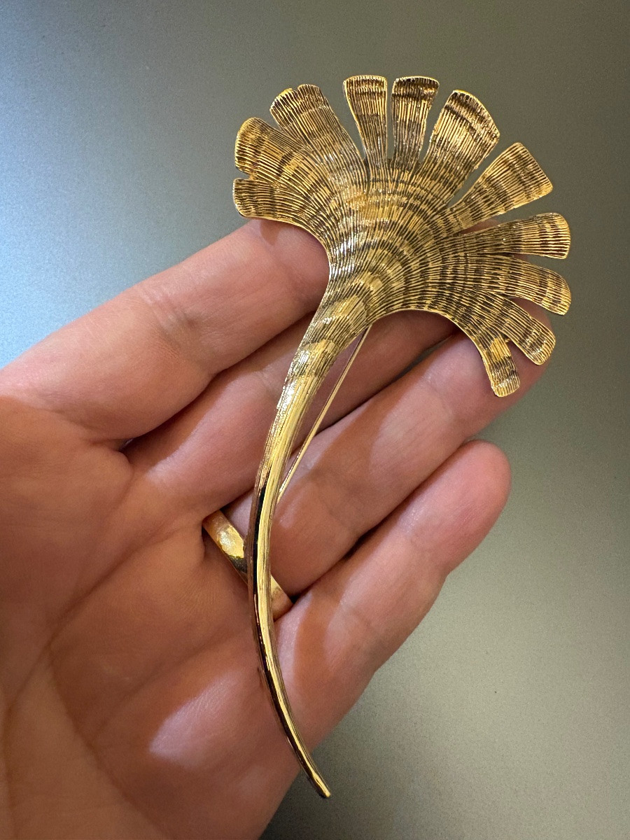 Pierre Lang: Gold Plate Desing Brooch. Austria.-photo-4