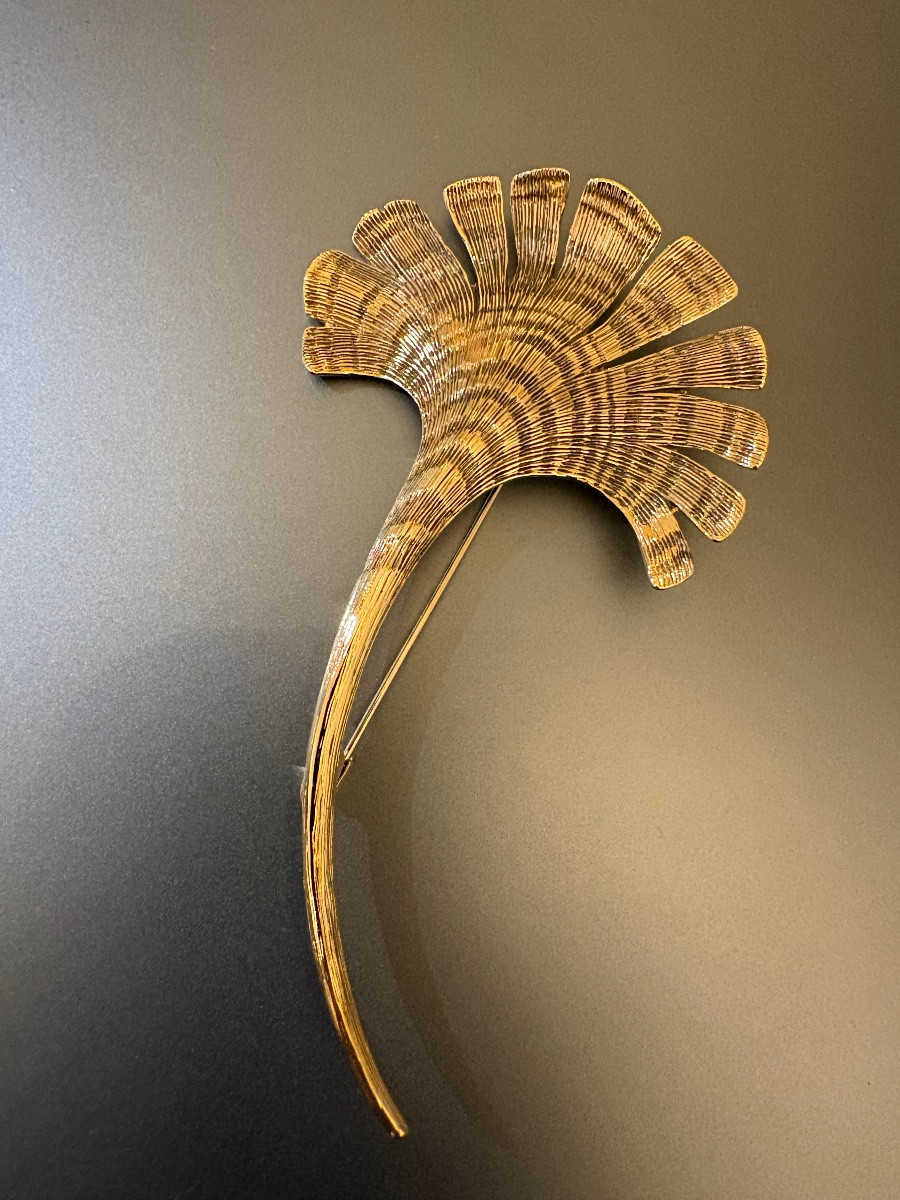 Pierre Lang: Gold Plate Desing Brooch. Austria.