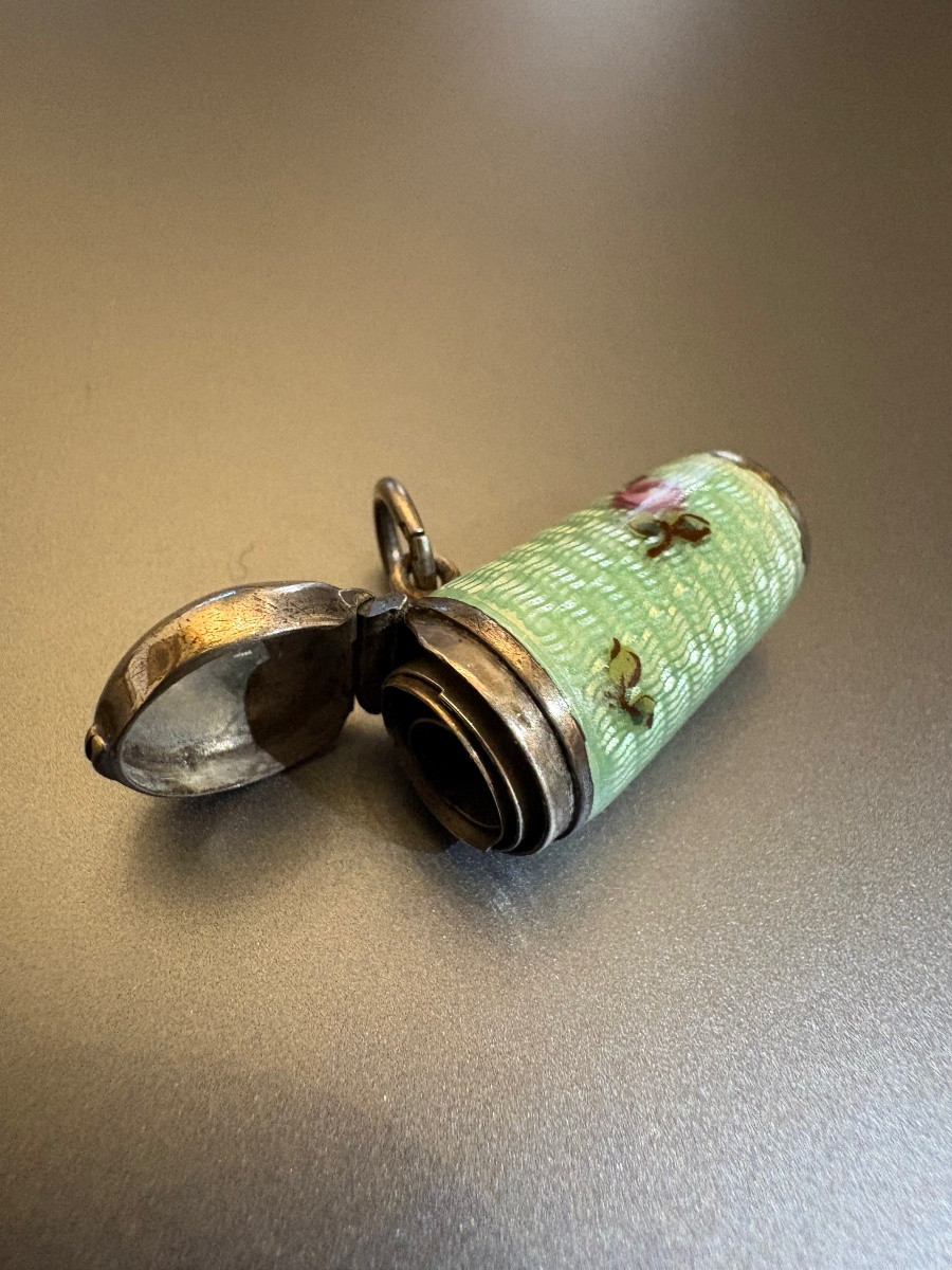 Art Deco Telescopic Cigarette Holder And Case In Silver 800/1000 Eme.-photo-2