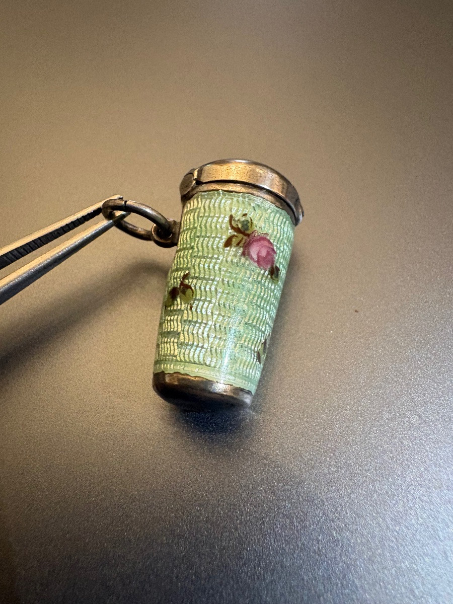 Art Deco Telescopic Cigarette Holder And Case In Silver 800/1000 Eme.-photo-3