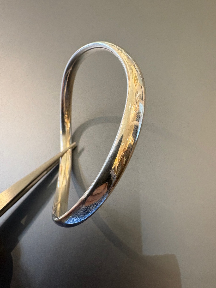 Georg Jensen: Vintage Bracelet In 925/1000 Sterling Silver.-photo-6