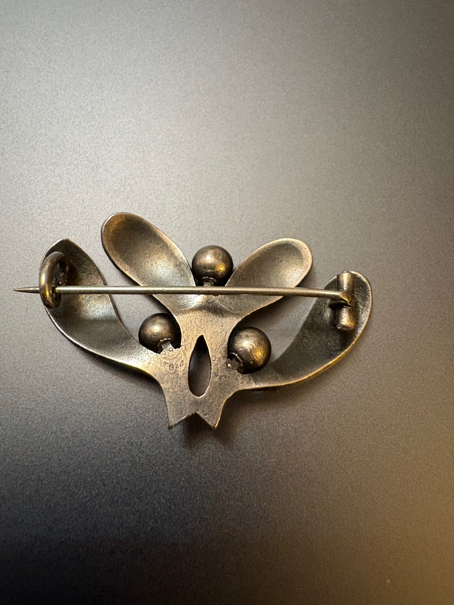 Art Nouveau: Broche argent 800/1000 eme-photo-2