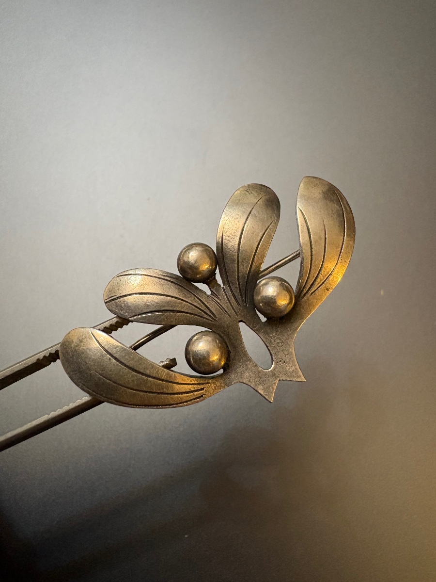Art Nouveau: Broche argent 800/1000 eme-photo-4